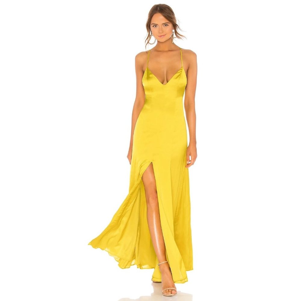 Lovers and Friends Bermuda Dress in Chartreuse Green Small
